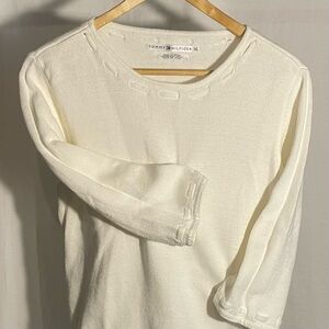 Tommy Hifiger Women’s 3/4 Sleeve 100%cotton Sweater P-P 17 L 21